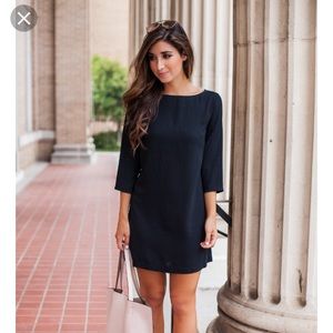 Nordstrom Black Shift Mini Dress NWT medium LEITH